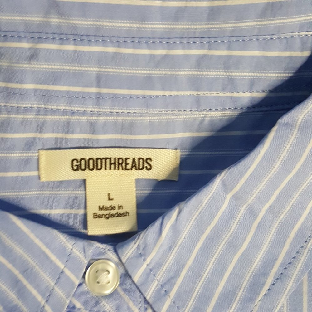 Blue Striped Button-Down Shirt- NWT - Picture 5 of 5